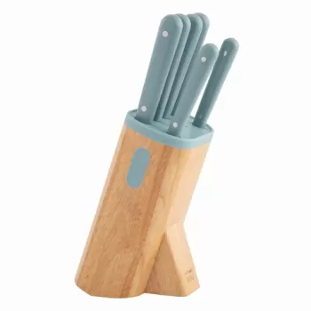 Set cutite si suport 7 piese BergHOFF, Leo Slate, lemn/inox imagine