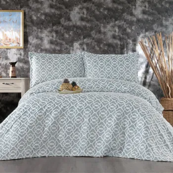 Set cuvertura de pat dubla 3 piese, Merlin - Neft, Whitney, Tesatura Chenille imagine