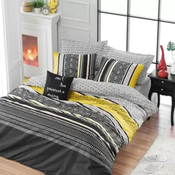 Set cuvertura dubla 3 piese, Formas, EnLora Home, Bumbac Ranforce imagine