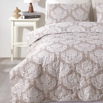 Set cuvertura matlasata dubla King (FR), 3 piese, L'essentiel Maison, Post, Maro imagine