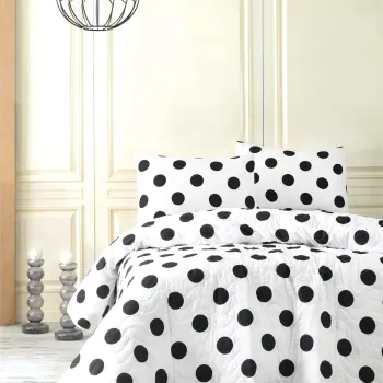 Set cuvertura matlasata Single 160x220 cm, 2 piese, Point, Eponj Home, 65% bumbac/35% poliester imagine