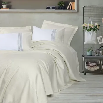 Set cuvertura pique dubla, Lessy - Green, Cotton Box, Bumbac imagine