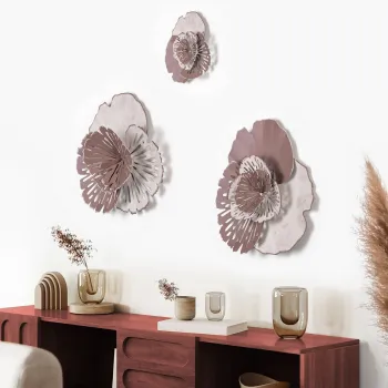 Set de accesorii decorative de perete din metal, Name, Metal, Dimensiunea lui A: 20 x 5,5 x 20 cm (1 bucata), Multicolor imagine