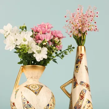 Set de ghivece decorative, BK016, CORP CERAMIC, Bej imagine