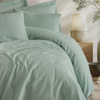 Set de huse de pilota Ranforce King (Marea Britanie), L'essentiel Maison, Plaid, Bumbac Ranforce, Salvie imagine