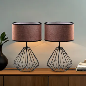 Set de lampi de masa, Opviq, 892OPV2206, Negru imagine