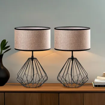 Set de lampi de masa, Opviq, 892OPV2207, Negru imagine