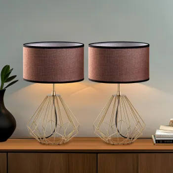 Set de lampi de masa, Opviq, 892OPV2214, Auriu imagine