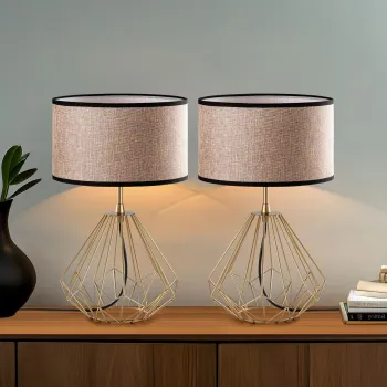 Set de lampi de masa, Opviq, 892OPV2215, Auriu imagine