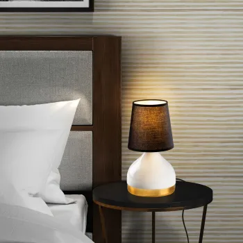 Set de lampi de masa, Opviq, 892OPV2556, Alb/Negru imagine