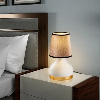 Set de lampi de masa, Opviq, 892OPV2558, Alb/Maro deschis imagine