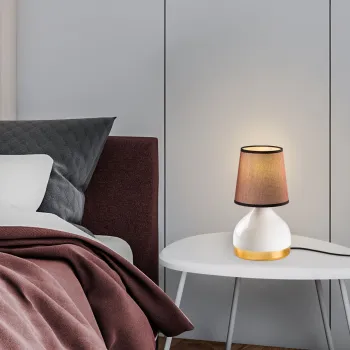 Set de lampi de masa, Opviq, 892OPV2562, Alb/Maro deschis imagine