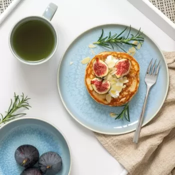 Set de masa 6 piese, Like Villeroy & Boch, Crafted Blueberry, portelan premium, turcoaz imagine