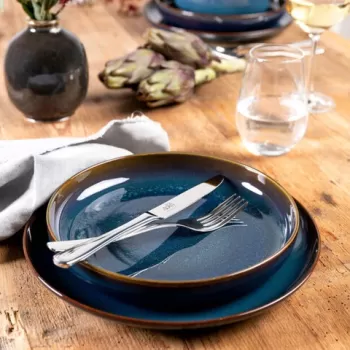 Set de masa 6 piese, Like Villeroy & Boch, Crafted Denim, portelan premium, albastru imagine