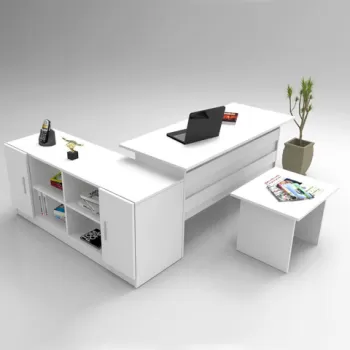 Set de mobilier de birou, Locelso, VO10, Alb imagine
