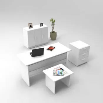 Set de mobilier de birou, Locelso, VO12, Alb imagine