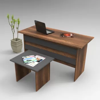 Set de mobilier de birou, Locelso, VO8, Nuc / Antracit imagine
