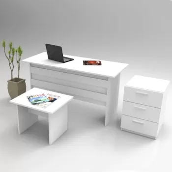 Set de mobilier de birou, Locelso, VO9, Alb imagine