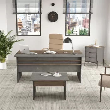 Set de mobilier de birou, Locelso, VS7, Maro / Gri / Antracit imagine