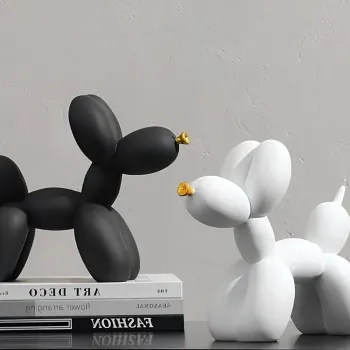 Set de obiecte decorative, CY0410, Poliester, Alb/Negru imagine