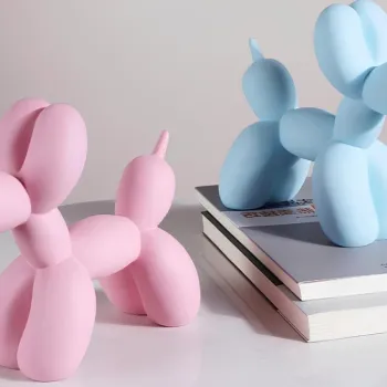 Set de obiecte decorative, CY0418, Poliester, Albastru/Roz imagine