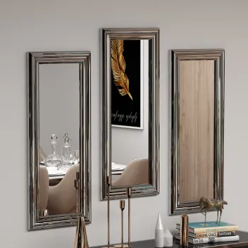 Set de oglinzi, Siam, Lavia, MDF , Argintiu imagine