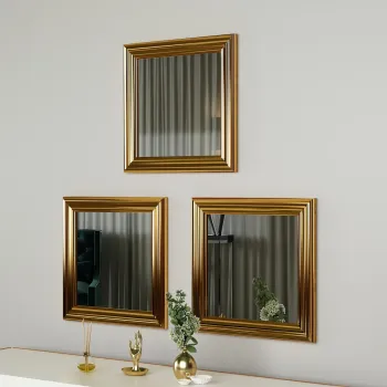 Set de oglinzi, Siam, Otto, MDF , Auriu imagine