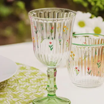 Set de pahare de vin, Hermia, 127RKL1123, Galben verde imagine