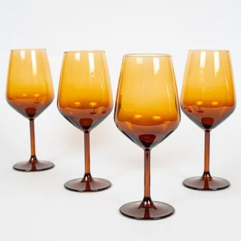 Set de pahare de vin, Hermia, 127RKL1162, Chihlimbar imagine