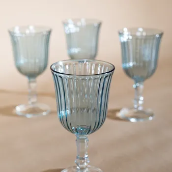 Set de pahare de vin, Hermia, 127RKL1185, Albastru imagine