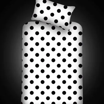 Set de pat pentru o persoana (cearceaf cu elastic si perna) 2 piese, Point, EnLora Home, 65% bumbac/35% poliester imagine