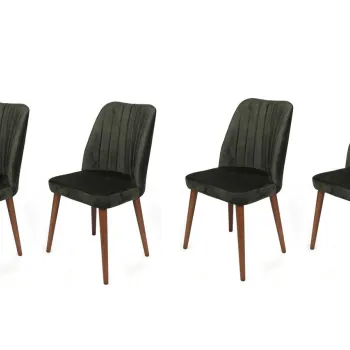 Set de scaune, Nmobb, Alfa-462 V4, Metal , Kaki/Nuc imagine