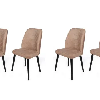 Set de scaune, Nmobb, Dallas-523 V4, Metal, Nurca / negru imagine