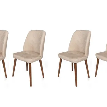 Set de scaune, Nmobb, Dallas-550 V4, Metal, Bej / Nuc imagine