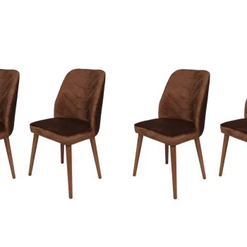 Set de scaune, Nmobb, Dallas-556 V4, Metal, Maro / Nuc imagine