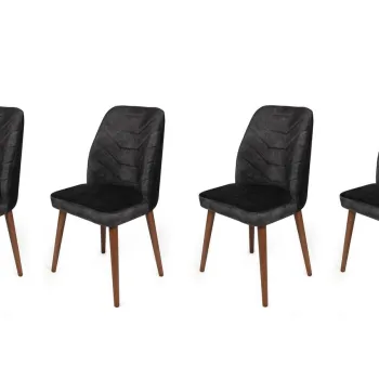 Set de scaune, Nmobb, Dallas-557 V4, Metal, Antracit/Maro imagine