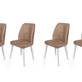 Set de scaune, Nmobb, Dallas-583 V4, Metal, Nurca / alb imagine