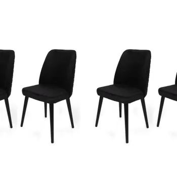 Set de scaune, Nmobb, Tutku-311 V4, Metal, Negru imagine