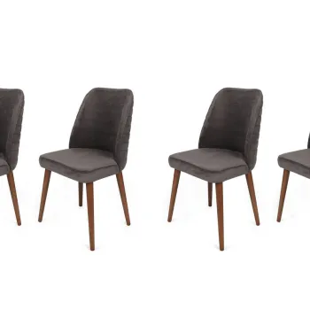 Set de scaune, Nmobb, Tutku-341 V4, Metal, Antracit / Nuc imagine