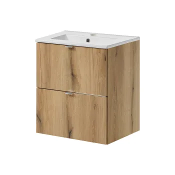 Set dulap de baie cu lavoar, 50 cm S Dance, Nova Oak, Comad, PAL laminat, stejar coast evoke imagine