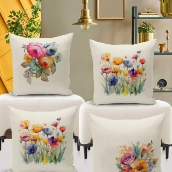Set fete de perna, Artflowerset4-21, Poliester, Multicolor imagine