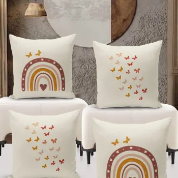Set fete de perna, Artflowerset4-43, Poliester, Multicolor imagine