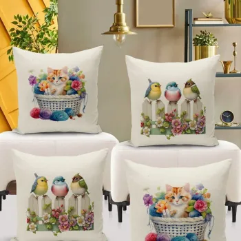 Set fete de perna, Artflowerset4-64, Poliester, Multicolor imagine