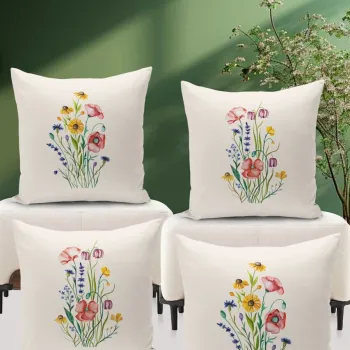 Set fete de perna, Artflowerset4-76, Poliester, Multicolor imagine