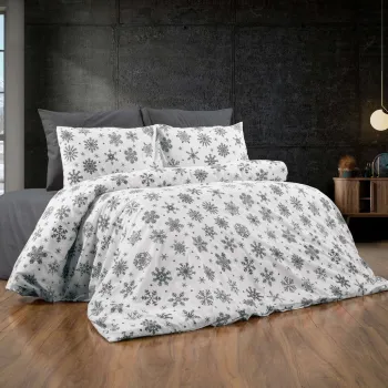 Set husa de pilota dubla (FR), L'essentiel Maison, Chr-Coverset-3, Alb/Gri imagine