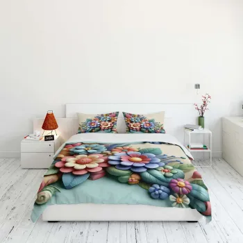 Set husa de pilota dubla (FR), L'essentiel Maison, FLW_DVT25-2, Multicolor imagine