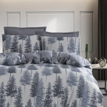 Set lenjerie de pat pentru o persoana Single XL (DE), 2 piese, L'essentiel Maison, Forrest, 65% bumbac/35% poliester, Albastru imagine