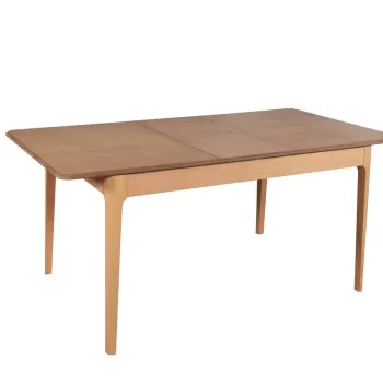 Set masa extensibila si 4 scaune, Fairfax, Felix, Lemn de fag, Natural imagine