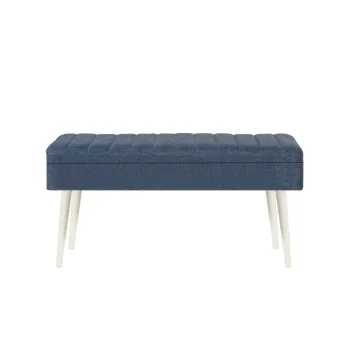 Set masa extensibila si 4 scaune, Vella, Vina 1048, PAL, Alb/Albastru inchis imagine