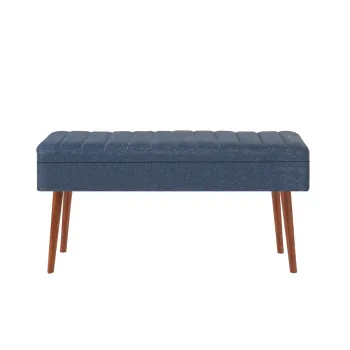 Set masa extensibila si 4 scaune, Vella, Vina 1048, PAL, Nuc / Albastru inchis imagine